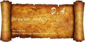 Drexler Azár névjegykártya